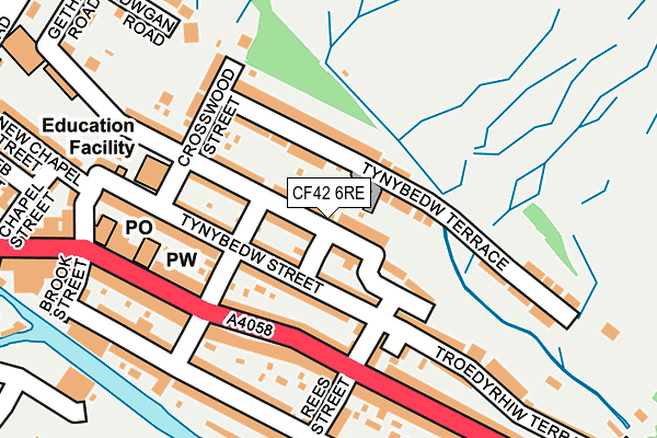 CF42 6RE map - OS OpenMap – Local (Ordnance Survey) CF42 6RE map - OS OpenMap – Local (Ordnance Survey)