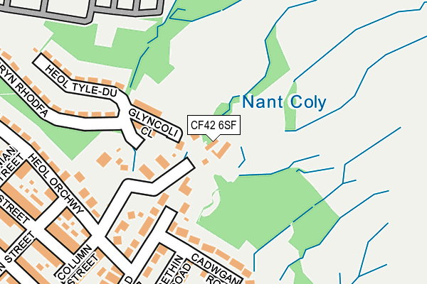 CF42 6SF map - OS OpenMap – Local (Ordnance Survey) CF42 6SF map - OS OpenMap – Local (Ordnance Survey)