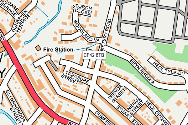 CF42 6TB map - OS OpenMap – Local (Ordnance Survey) CF42 6TB map - OS OpenMap – Local (Ordnance Survey)