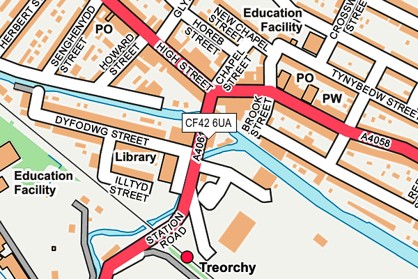CF42 6UA map - OS OpenMap – Local (Ordnance Survey) CF42 6UA map - OS OpenMap – Local (Ordnance Survey)