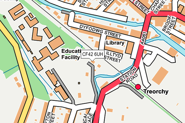 CF42 6UH map - OS OpenMap – Local (Ordnance Survey) CF42 6UH map - OS OpenMap – Local (Ordnance Survey)