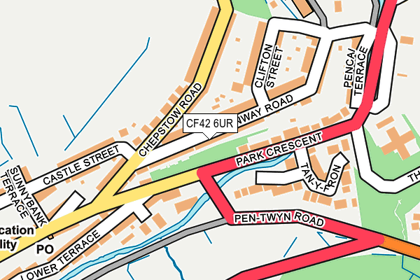 CF42 6UR map - OS OpenMap – Local (Ordnance Survey) CF42 6UR map - OS OpenMap – Local (Ordnance Survey)