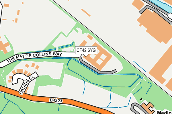 CF42 6YG map - OS OpenMap – Local (Ordnance Survey) CF42 6YG map - OS OpenMap – Local (Ordnance Survey)