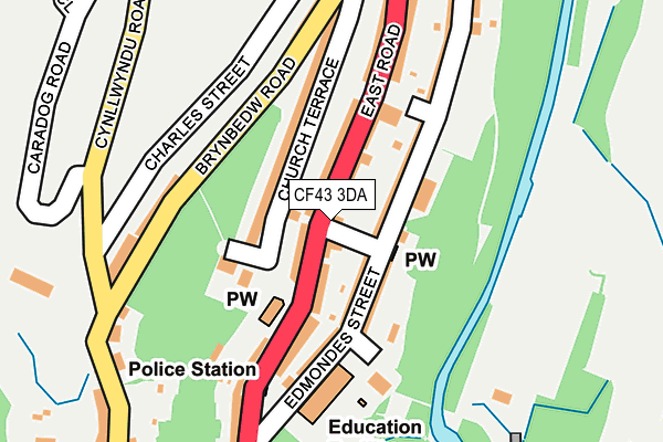 CF43 3DA map - OS OpenMap – Local (Ordnance Survey) CF43 3DA map - OS OpenMap – Local (Ordnance Survey)