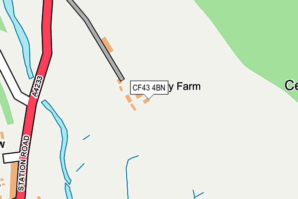 CF43 4BN map - OS OpenMap – Local (Ordnance Survey) CF43 4BN map - OS OpenMap – Local (Ordnance Survey)