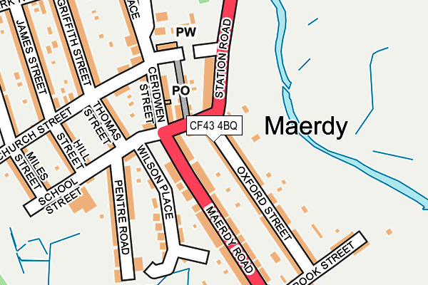 CF43 4BQ map - OS OpenMap – Local (Ordnance Survey) CF43 4BQ map - OS OpenMap – Local (Ordnance Survey)