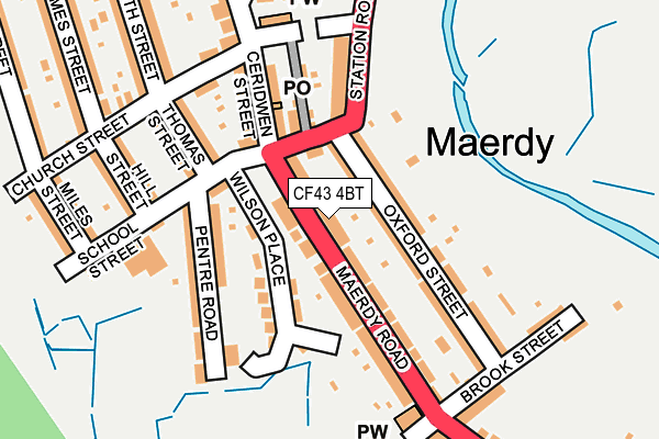 CF43 4BT map - OS OpenMap – Local (Ordnance Survey) CF43 4BT map - OS OpenMap – Local (Ordnance Survey)