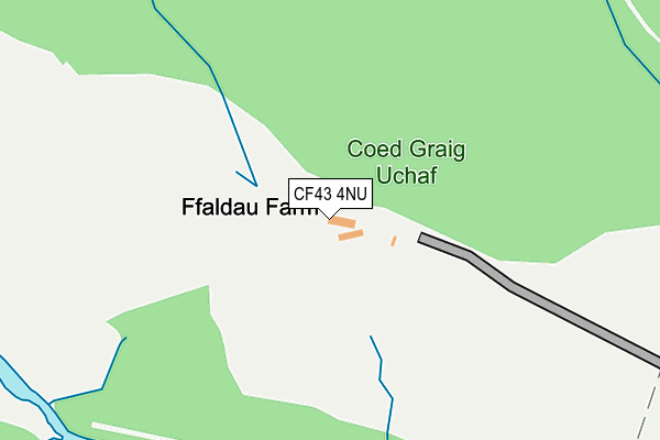 CF43 4NU map - OS OpenMap – Local (Ordnance Survey) CF43 4NU map - OS OpenMap – Local (Ordnance Survey)