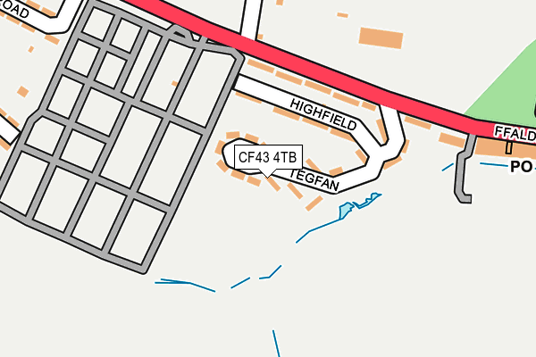 CF43 4TB map - OS OpenMap – Local (Ordnance Survey) CF43 4TB map - OS OpenMap – Local (Ordnance Survey)