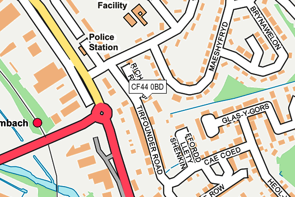CF44 0BD map - OS OpenMap – Local (Ordnance Survey) CF44 0BD map - OS OpenMap – Local (Ordnance Survey)
