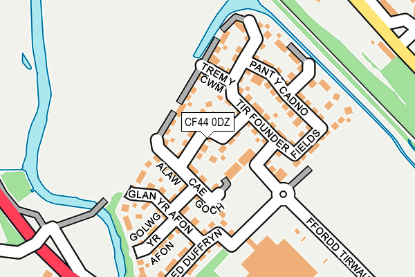 CF44 0DZ map - OS OpenMap – Local (Ordnance Survey) CF44 0DZ map - OS OpenMap – Local (Ordnance Survey)