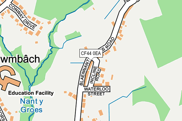 CF44 0EA map - OS OpenMap – Local (Ordnance Survey) CF44 0EA map - OS OpenMap – Local (Ordnance Survey)