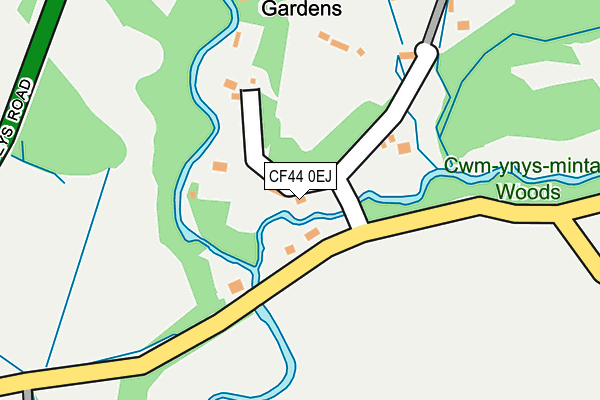 CF44 0EJ map - OS OpenMap – Local (Ordnance Survey) CF44 0EJ map - OS OpenMap – Local (Ordnance Survey)