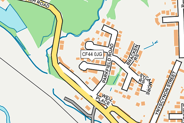 CF44 0JG map - OS OpenMap – Local (Ordnance Survey) CF44 0JG map - OS OpenMap – Local (Ordnance Survey)