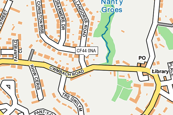 CF44 0NA map - OS OpenMap – Local (Ordnance Survey) CF44 0NA map - OS OpenMap – Local (Ordnance Survey)