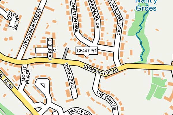 CF44 0PG map - OS OpenMap – Local (Ordnance Survey) CF44 0PG map - OS OpenMap – Local (Ordnance Survey)