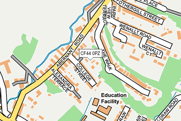 CF44 0PZ map - OS OpenMap – Local (Ordnance Survey) CF44 0PZ map - OS OpenMap – Local (Ordnance Survey)
