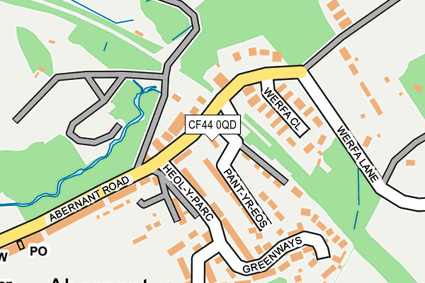 CF44 0QD map - OS OpenMap – Local (Ordnance Survey) CF44 0QD map - OS OpenMap – Local (Ordnance Survey)