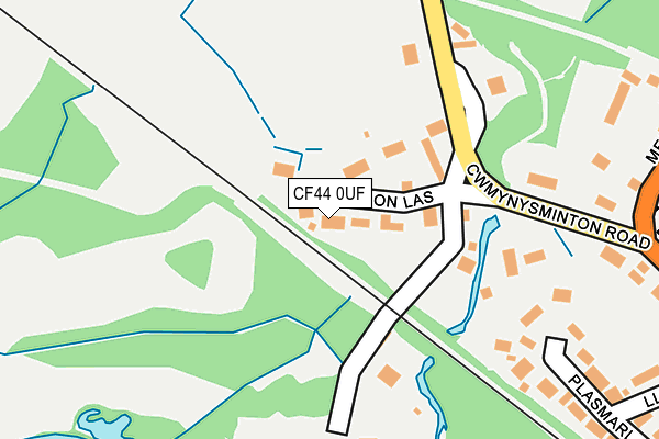 CF44 0UF map - OS OpenMap – Local (Ordnance Survey) CF44 0UF map - OS OpenMap – Local (Ordnance Survey)