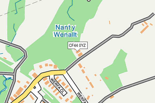 CF44 0YZ map - OS OpenMap – Local (Ordnance Survey) CF44 0YZ map - OS OpenMap – Local (Ordnance Survey)