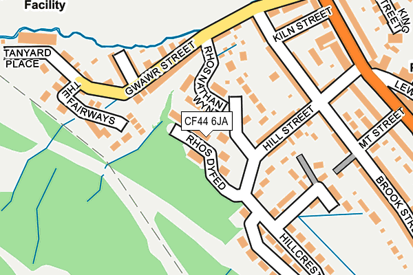 CF44 6JA map - OS OpenMap – Local (Ordnance Survey) CF44 6JA map - OS OpenMap – Local (Ordnance Survey)