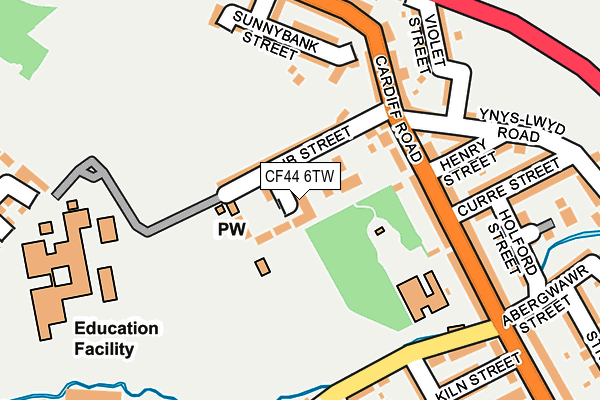 CF44 6TW map - OS OpenMap – Local (Ordnance Survey) CF44 6TW map - OS OpenMap – Local (Ordnance Survey)