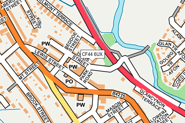 CF44 6UX map - OS OpenMap – Local (Ordnance Survey) CF44 6UX map - OS OpenMap – Local (Ordnance Survey)