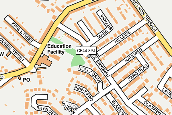 CF44 8PJ map - OS OpenMap – Local (Ordnance Survey) CF44 8PJ map - OS OpenMap – Local (Ordnance Survey)