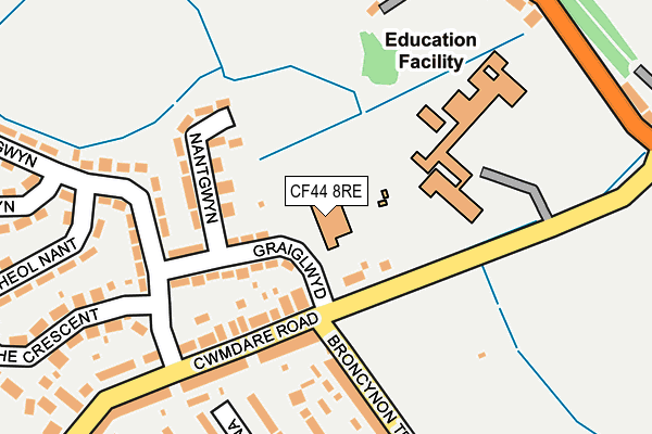 CF44 8RE map - OS OpenMap – Local (Ordnance Survey) CF44 8RE map - OS OpenMap – Local (Ordnance Survey)