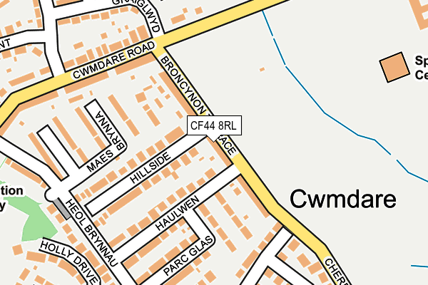 CF44 8RL map - OS OpenMap – Local (Ordnance Survey)