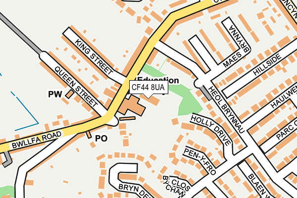 CF44 8UA map - OS OpenMap – Local (Ordnance Survey) CF44 8UA map - OS OpenMap – Local (Ordnance Survey)