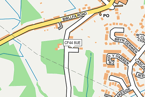 CF44 8UE map - OS OpenMap – Local (Ordnance Survey) CF44 8UE map - OS OpenMap – Local (Ordnance Survey)