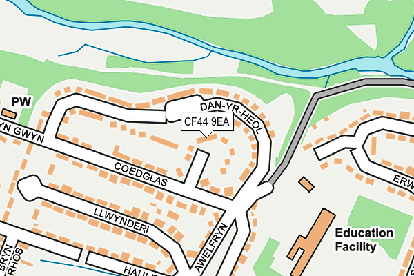 CF44 9EA map - OS OpenMap – Local (Ordnance Survey) CF44 9EA map - OS OpenMap – Local (Ordnance Survey)