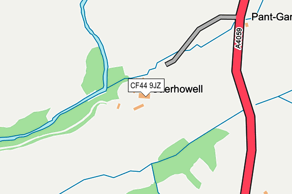 CF44 9JZ map - OS OpenMap – Local (Ordnance Survey) CF44 9JZ map - OS OpenMap – Local (Ordnance Survey)