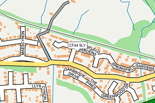 CF44 9LY map - OS OpenMap – Local (Ordnance Survey) CF44 9LY map - OS OpenMap – Local (Ordnance Survey)