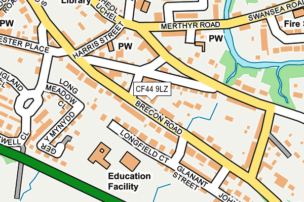 CF44 9LZ map - OS OpenMap – Local (Ordnance Survey) CF44 9LZ map - OS OpenMap – Local (Ordnance Survey)