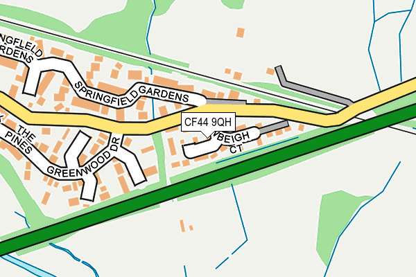 CF44 9QH map - OS OpenMap – Local (Ordnance Survey) CF44 9QH map - OS OpenMap – Local (Ordnance Survey)