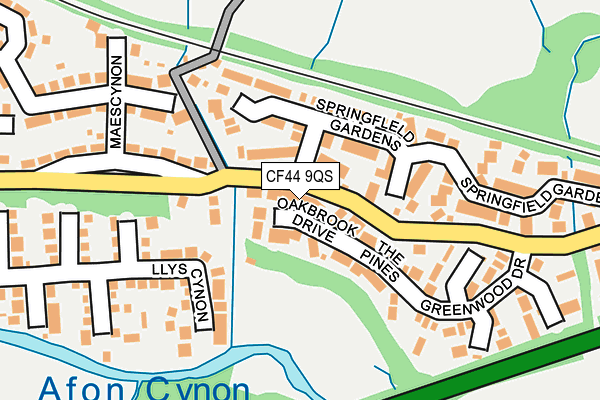 CF44 9QS map - OS OpenMap – Local (Ordnance Survey) CF44 9QS map - OS OpenMap – Local (Ordnance Survey)