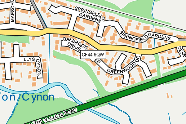 CF44 9QW map - OS OpenMap – Local (Ordnance Survey) CF44 9QW map - OS OpenMap – Local (Ordnance Survey)