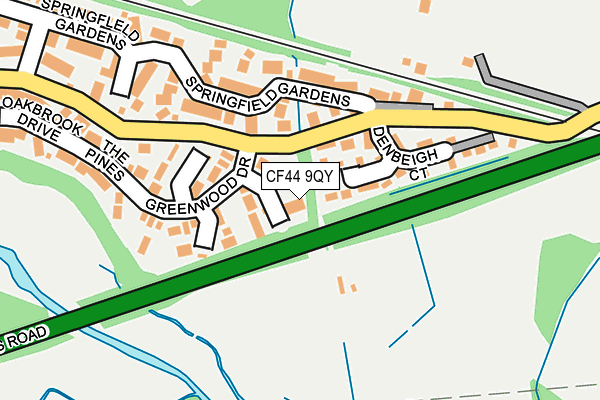 CF44 9QY map - OS OpenMap – Local (Ordnance Survey) CF44 9QY map - OS OpenMap – Local (Ordnance Survey)