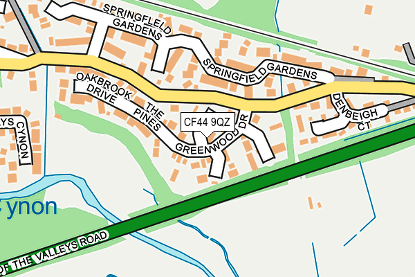 CF44 9QZ map - OS OpenMap – Local (Ordnance Survey) CF44 9QZ map - OS OpenMap – Local (Ordnance Survey)