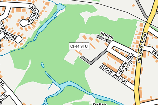 CF44 9TU map - OS OpenMap – Local (Ordnance Survey) CF44 9TU map - OS OpenMap – Local (Ordnance Survey)