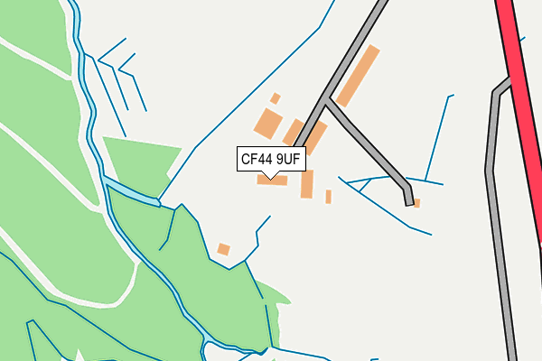 CF44 9UF map - OS OpenMap – Local (Ordnance Survey) CF44 9UF map - OS OpenMap – Local (Ordnance Survey)