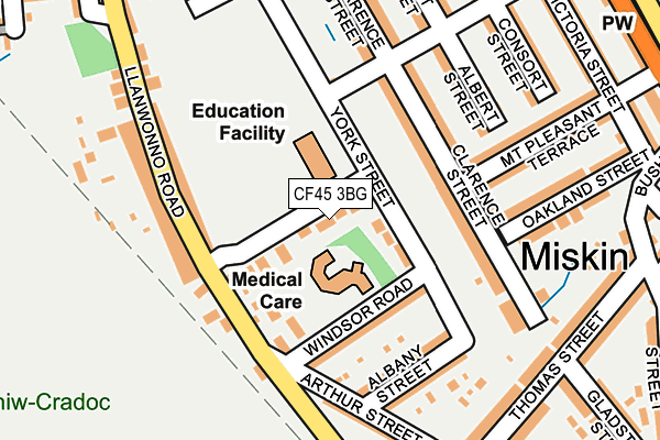 CF45 3BG map - OS OpenMap – Local (Ordnance Survey) CF45 3BG map - OS OpenMap – Local (Ordnance Survey)