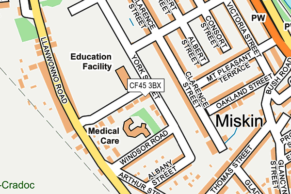 CF45 3BX map - OS OpenMap – Local (Ordnance Survey) CF45 3BX map - OS OpenMap – Local (Ordnance Survey)