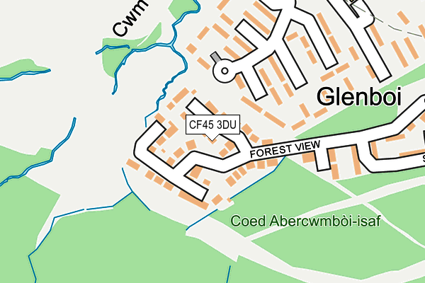 CF45 3DU map - OS OpenMap – Local (Ordnance Survey)