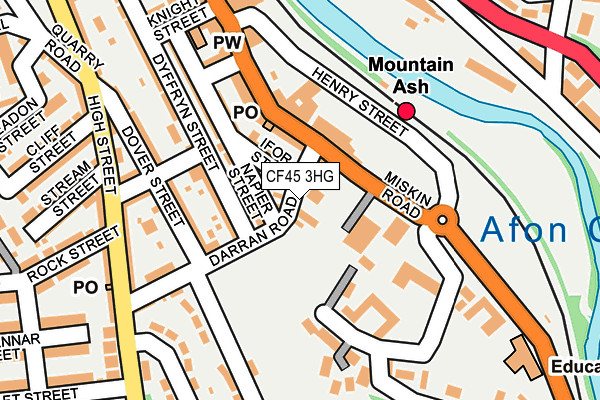 CF45 3HG map - OS OpenMap – Local (Ordnance Survey) CF45 3HG map - OS OpenMap – Local (Ordnance Survey)