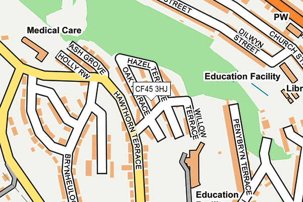 CF45 3HJ map - OS OpenMap – Local (Ordnance Survey) CF45 3HJ map - OS OpenMap – Local (Ordnance Survey)