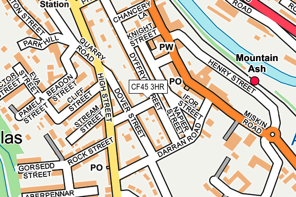 CF45 3HR map - OS OpenMap – Local (Ordnance Survey) CF45 3HR map - OS OpenMap – Local (Ordnance Survey)