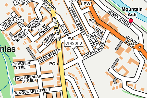 CF45 3HU map - OS OpenMap – Local (Ordnance Survey) CF45 3HU map - OS OpenMap – Local (Ordnance Survey)